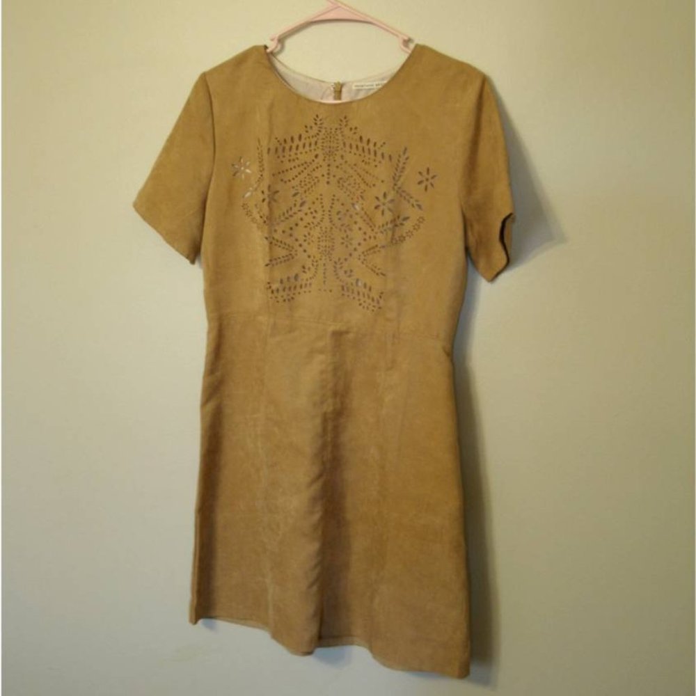 Suede-Like Soft Camel Colored Dress